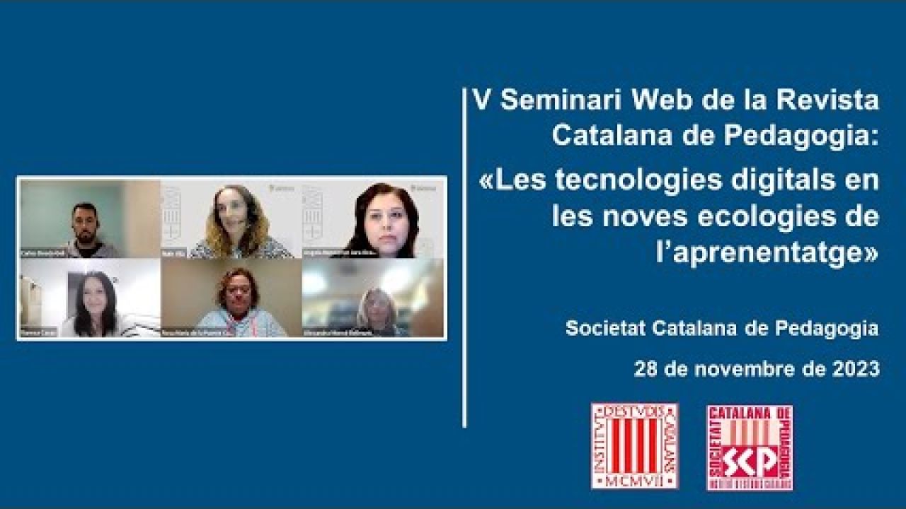 V Seminari Web de la Revista Catalana de Pedagogia