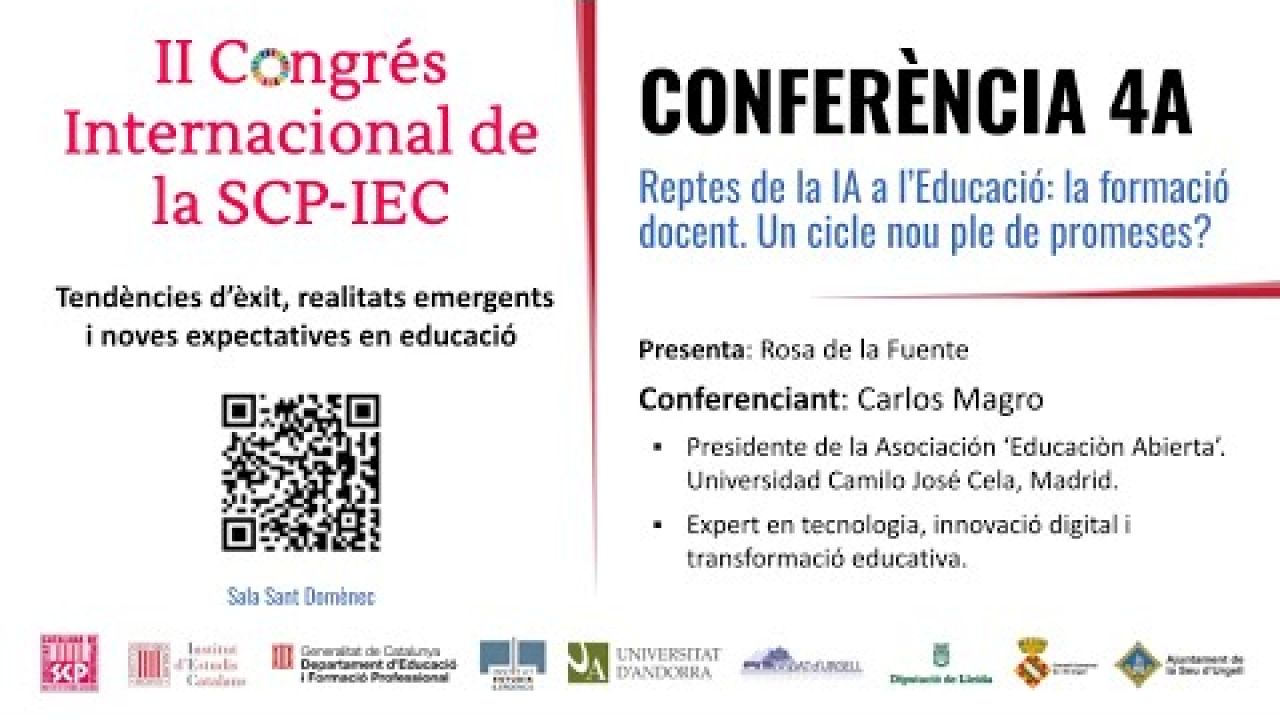 II Congrés SCP-IEC - 29/11/2024. CONFERÈNCIA 4A